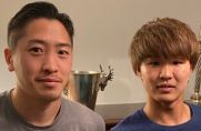Kaito Mizuta (rechts) mit seinem Straelener Mannschaftskollegen Shun Terada.