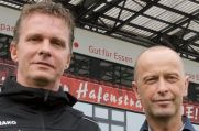 Schwarz-Weiß statt Rot-Weiss: Karsten Neitzel (links) und Jürgen Lucas arbeiten in Zukunft gemeinsam für den ETB.