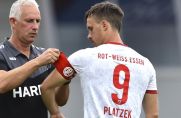 RWE-Trainer Christian Neidhart mit Marcel Platzek.