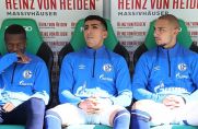 Schalke-Profi Nassim Boujellab (Mitte) debütierte am Freitag für Marokko an der Seite von Hamza Mendyl (links).