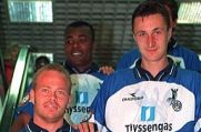 Tomasz Hajto (rechts) in seiner MSV-Zeit mit Stig Töfting (links) und Bachirou Salou (hinten).