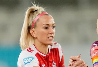 Mandy Islacker (l.), hier noch im Trikot des 1. FC Köln.