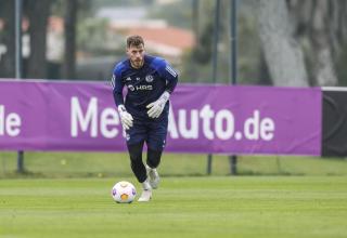 Marius Müller, hier im Trainingslager, stand am Mittwoch bei der U23 im Tor.