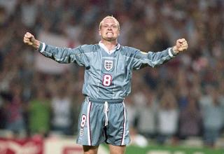 Paul Gascoigne bei der EM 1996. England unterlag im Halbfinale Deutschland.
