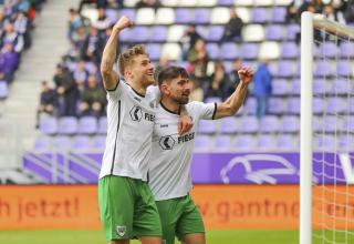 Joel Grodowski und Malik Batmaz spielen eine herausragende Saison für Preußen Münster. 