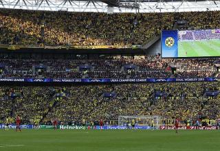 Schon 2013 durften die Fans von Borussia Dortmund ihre Mannschaft im Champions-League-Finale im Wembley Stadium sehen.