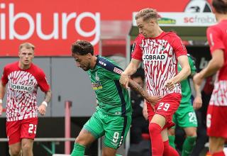 Maximilian Breunig, hier gegen Duisburgs Alaa Bakir, wechselt in die 1. Bundesliga.