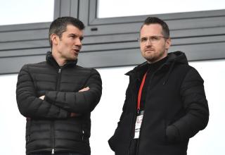 Kaderplaner Marcus Steegmann (links) und Christian Flüthmann (Sportdirektor) basteln aktuell am RWE-Kader 2024/2025.