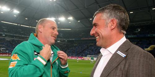 Treffen sich heute wieder in der Arena: Thomas Schaaf und Mirko Slomka (Foto: firo).