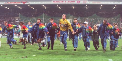 Jubel-Arien im UEFA-Cup 1997: Der "kleine" VfL mischte in Europa mit. (Foto: firo)