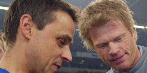 Der eine soll nicht, der andere will nicht Schalke-manager werden: Olaf Thon und Oliver Kahn (Foto: firo).