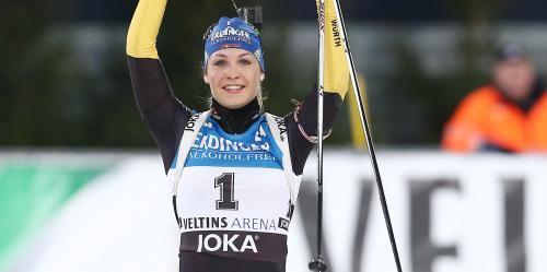 Biathlon: Neuner feiert emotionale Abschiedsparty