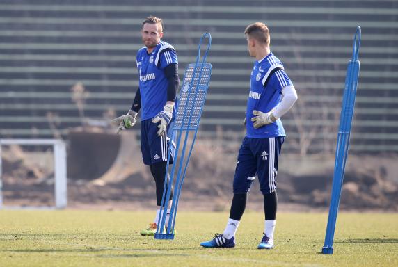 Ralf Fährmann, Timon Wellenreuther, FC Schalke 04, Training. Foto: firo.