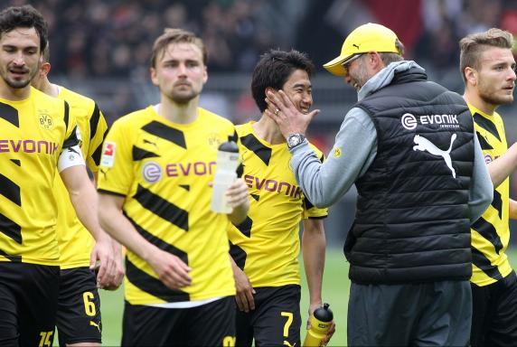 Mats Hummels, Marcel Schmelzer, Shinji Kagawa, Jürgen Klopp Borussia Dortmund