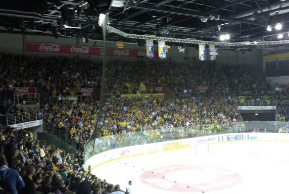 Fans, Eishockey, Krefeld Pinguine, Saison 2014 / 2015, König-Palast, Fans, Eishockey, Krefeld Pinguine, Saison 2014 / 2015, König-Palast