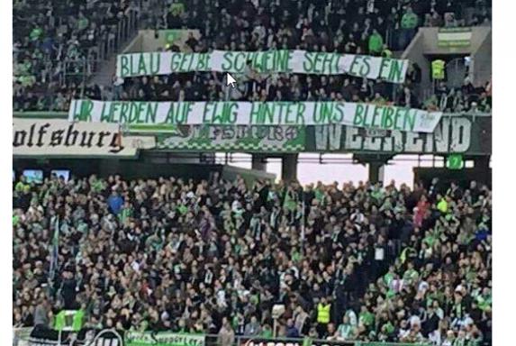 Wolfsburg: VfL-Fans machen sich mit Banner zum Gespött