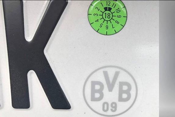 Polizei: Dortmund-Fan mit BVB-Logo auf Nummernschild gestoppt
