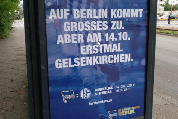 S04: Mit diesen Plakaten provoziert Hertha die Schalker