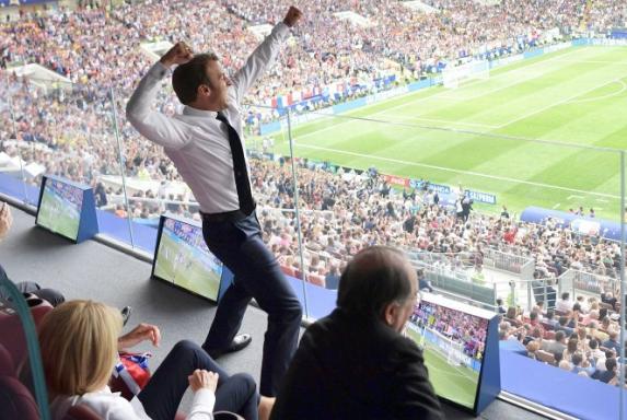 WM-Finale: So schön jubelte Frankreichs Präsident Macron 