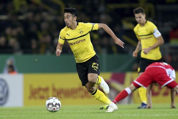 Gewann mit Borussia Dortmund 2012 das Double: Shinji Kagawa (li. am Ball).