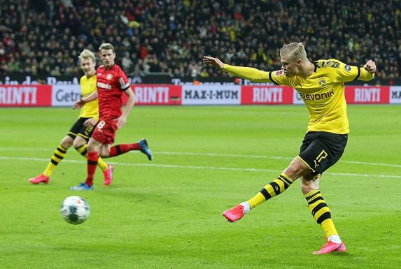 In seinen ersten fünf Pflichtspielen für Borussia Dortmund traf Erling Haaland achtmal (