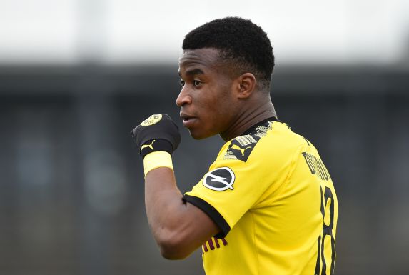 Borussia Dortmunds Youssoufa Moukoko zeigte sich gegen Rot-Weiß Oberhausen in Torlaune.