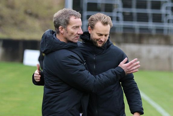 Thomas Richter (links), hier mit WSV-Trainer Pascal Bieler, ist nicht nur Sportlicher Leiter sondern ab sofort auch Vorstandsmitglied beim Regionalligisten.