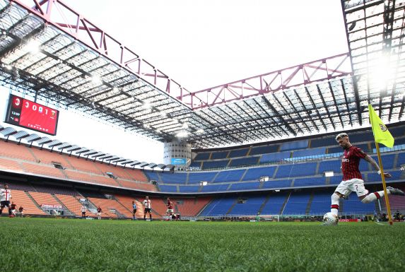 Anfang März fand das Ligaspiel zwischen dem AC Mailand und dem CFC Genua ohne Zuschauer statt.