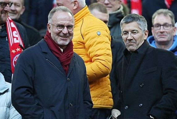 Die Bayern-Bosse unter sich: Karl-Heinz Rummenigge (links) und Herbert Hainer.