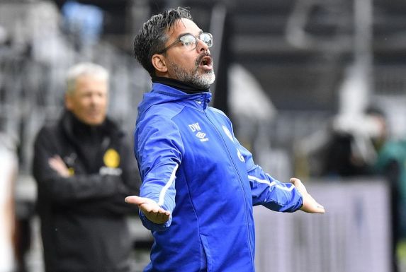 David Wagner, Trainer des Bundesligisten FC Schalke 04, beschwert sich.