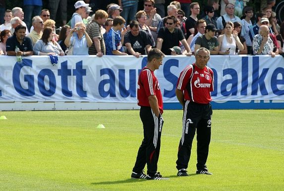 Zurück auf Schalke: Werner Leuthard (links), der schon unter Felix Magath für die Königsblauen arbeitete (