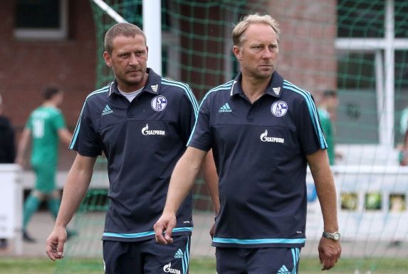 Jörg Böhme (links) war einst auf Schalke unter Jürgen Luginger Co-Trainer der U23-Mannschaft.
