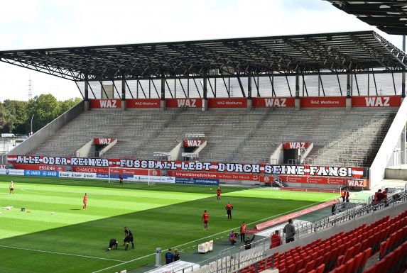 Gegen Rot Weiss Ahlen werden wieder nur 300 Zuschauer im Stadion Essen zugegen sein.