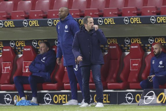 Schalke-Trainer Manuel Baum haderte mit den Schiedsrichter-Entscheidungen.