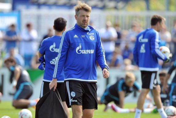 Auf Schalke ein bekanntes Gesicht: der neue Leverkusener U19-Coach Sven Hübscher.