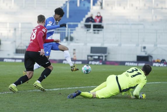 Darmstadts Aaron Seydel traf zum 1:2 gegen Hannover.