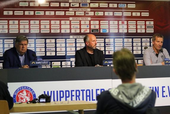 Von links: Insolvenzverwalter Ulrich Zerrath, Verwaltungsratsvorsitzender Christian Vorbau und Sportvorstand Thomas Richter.