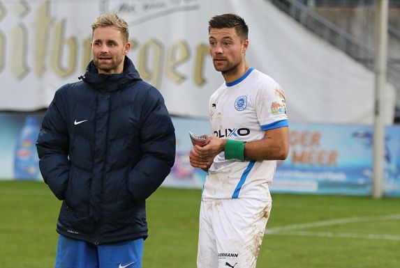 Zwei Ex-Essener unter sich: Marwin Studtrucker (links) und Timo Brauer. Studtrucker spielt ab sofort für Aachen, Brauer ist Lotte-Kapitän.