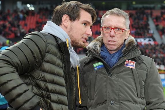 Patrick Helmes (links), hier mit Peter Stöger, wird ab dem 1. Juli 2021 Trainer bei Alemannia Aachen.