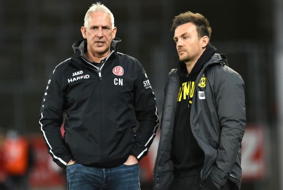 Christian Neidhart (links) und Enrico Maaßen kämpfen mit Rot-Weiss Essen und Borussia Dortmund II um den Titel.