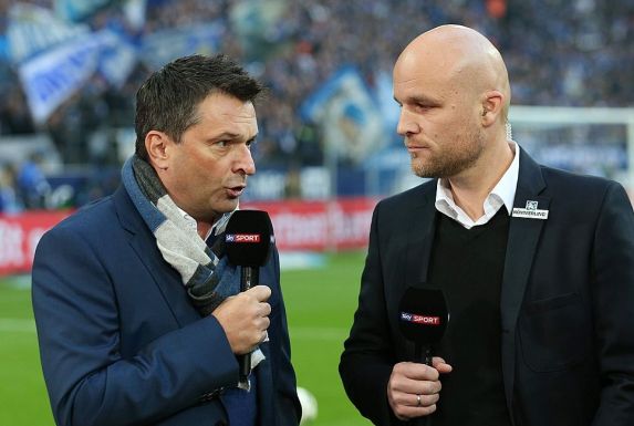 Rouven Schröder (rechts), hier mit Christian Heidel, wird neuer Sportdirektor auf Schalke.