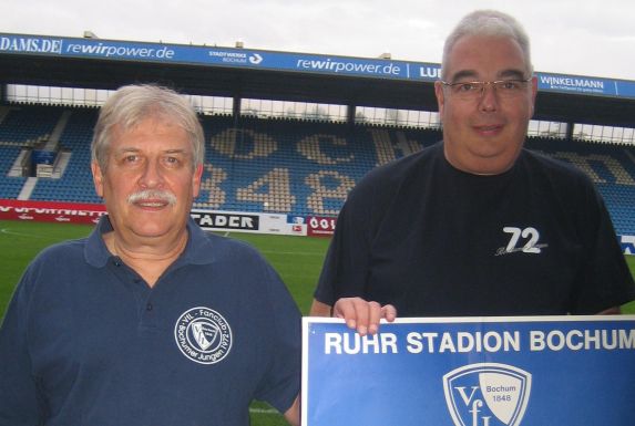 Ralf "Lobo" Wolf (li.) und VfL-Vorstandsmitglied Martin Volpers (re.) von den Bochumer Jungen (
