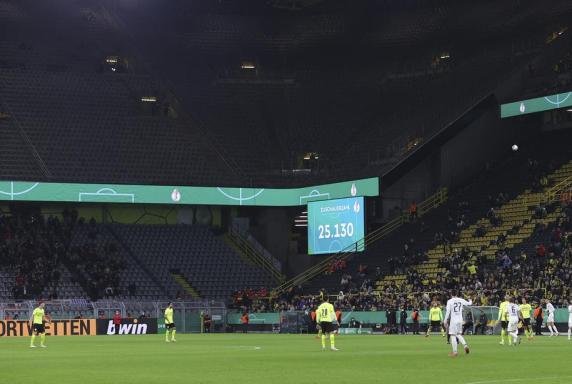 DFB-Pokal: Leere Ränge stehen beim BVB-Spiel im Vordergrund