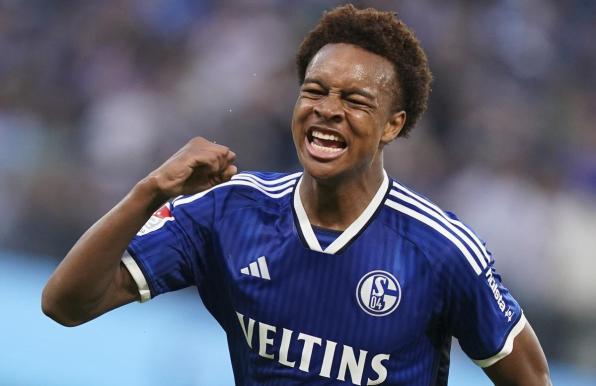 Schalkes Assan Ouedraogo bejubelt sein 1:1 gegen den HSV. 
