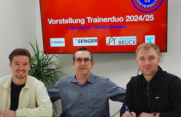 Das neue Trainer-Duo des 1. FC Gievenbeck.