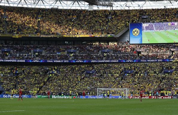 Schon 2013 durften die Fans von Borussia Dortmund ihre Mannschaft im Champions-League-Finale im Wembley Stadium sehen.