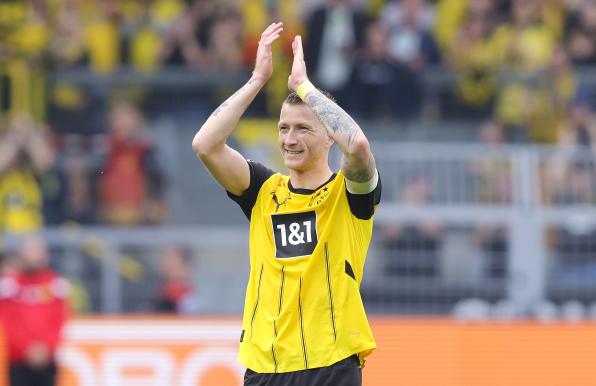 Marco Reus verabschiedet sich von den Fans von Borussia Dortmund.