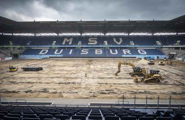Bei Bauarbeiten im Stadion des MSV Duisburg wurde eine Bombe gefunden.